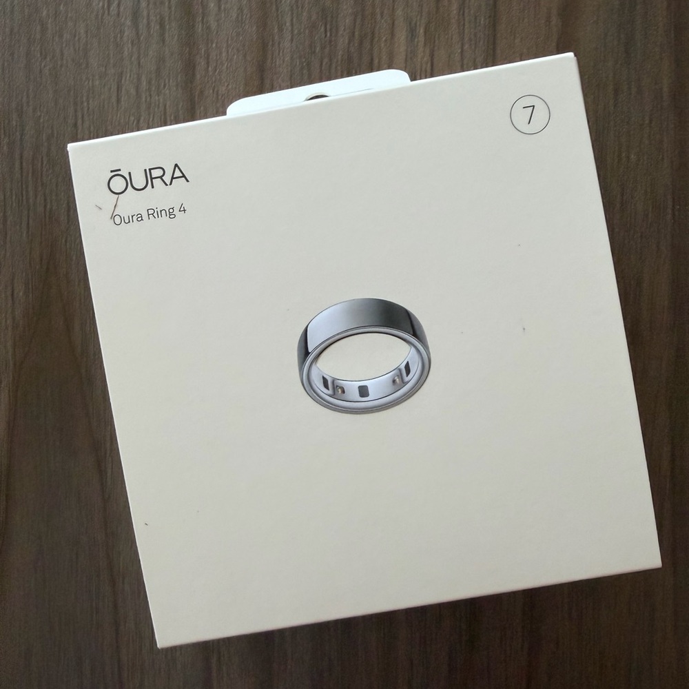 New Oura Ring 4 Silver Size 7